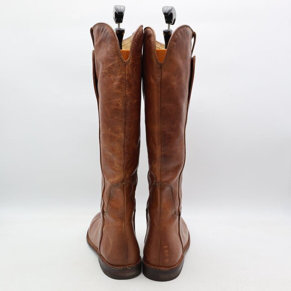 Frye Paige Tall Riding Boots Women's 6 B Brown Leather Western Cowgirl Rodeo - Picture 5 of 10
